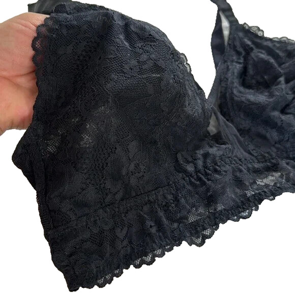 Women's Black Bra Size 32B Lace Bra No Wire Adaptable Savage X Fenty ada… - Picture 3 of 12
